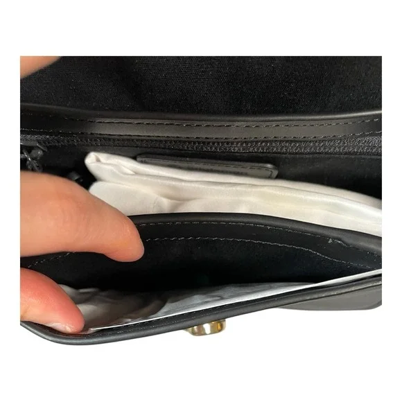 Lululemon Cactus Leather Crossbody Bag Black With Gold Hardware & Dust Bag - Picture 9 of 16